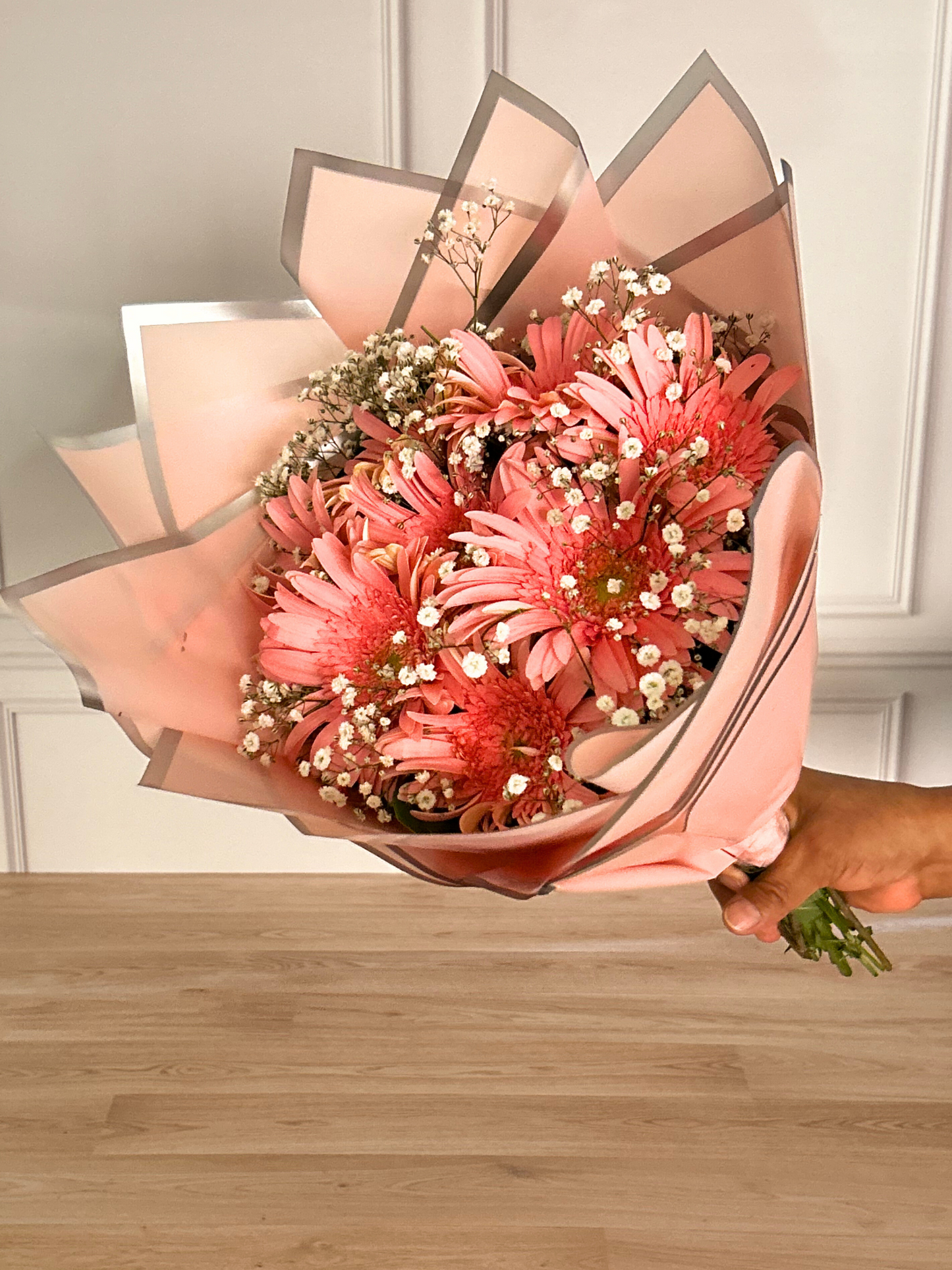 Ramo de Gerberas Rosas Claritas