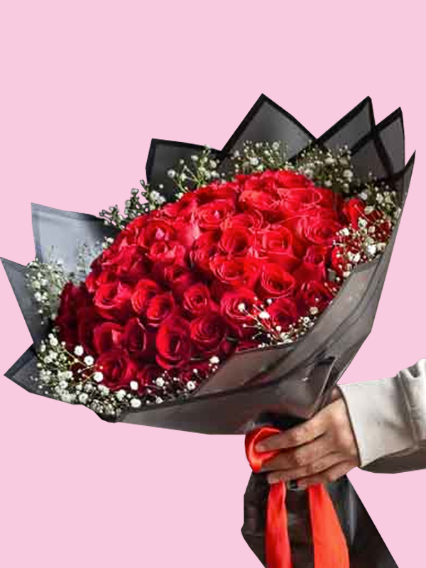 Ramos Buchón de 50 rosas rojas