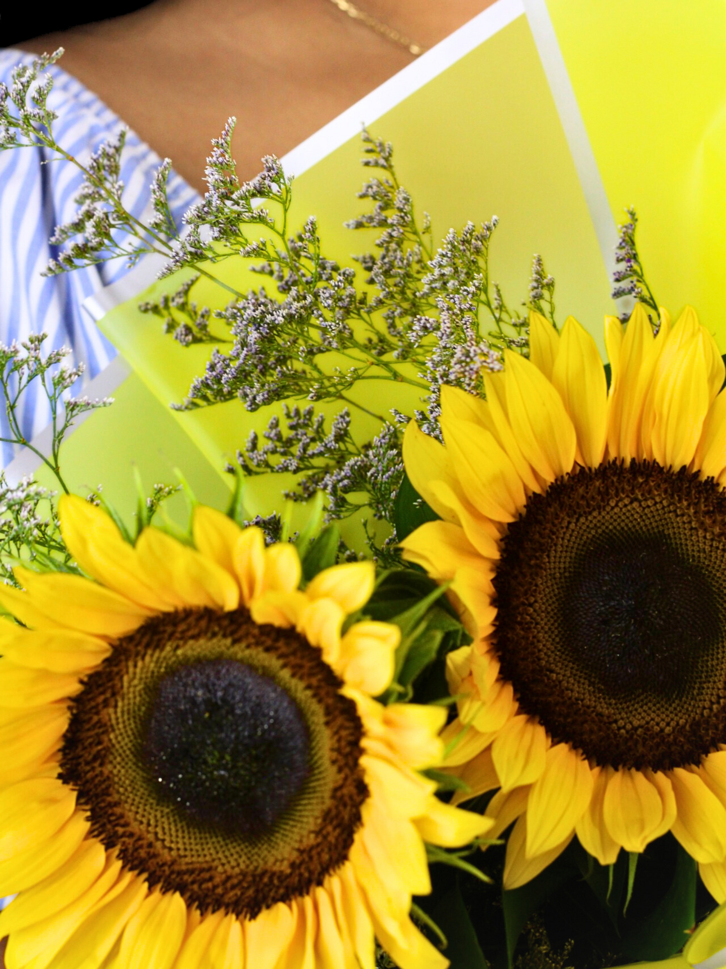 Ramo de Girasoles con limonium